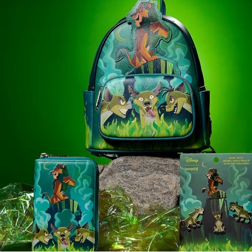 Loungefly Disney The Lion King Be Prepared Scar and Hyenas Mini Backpack/Wallet